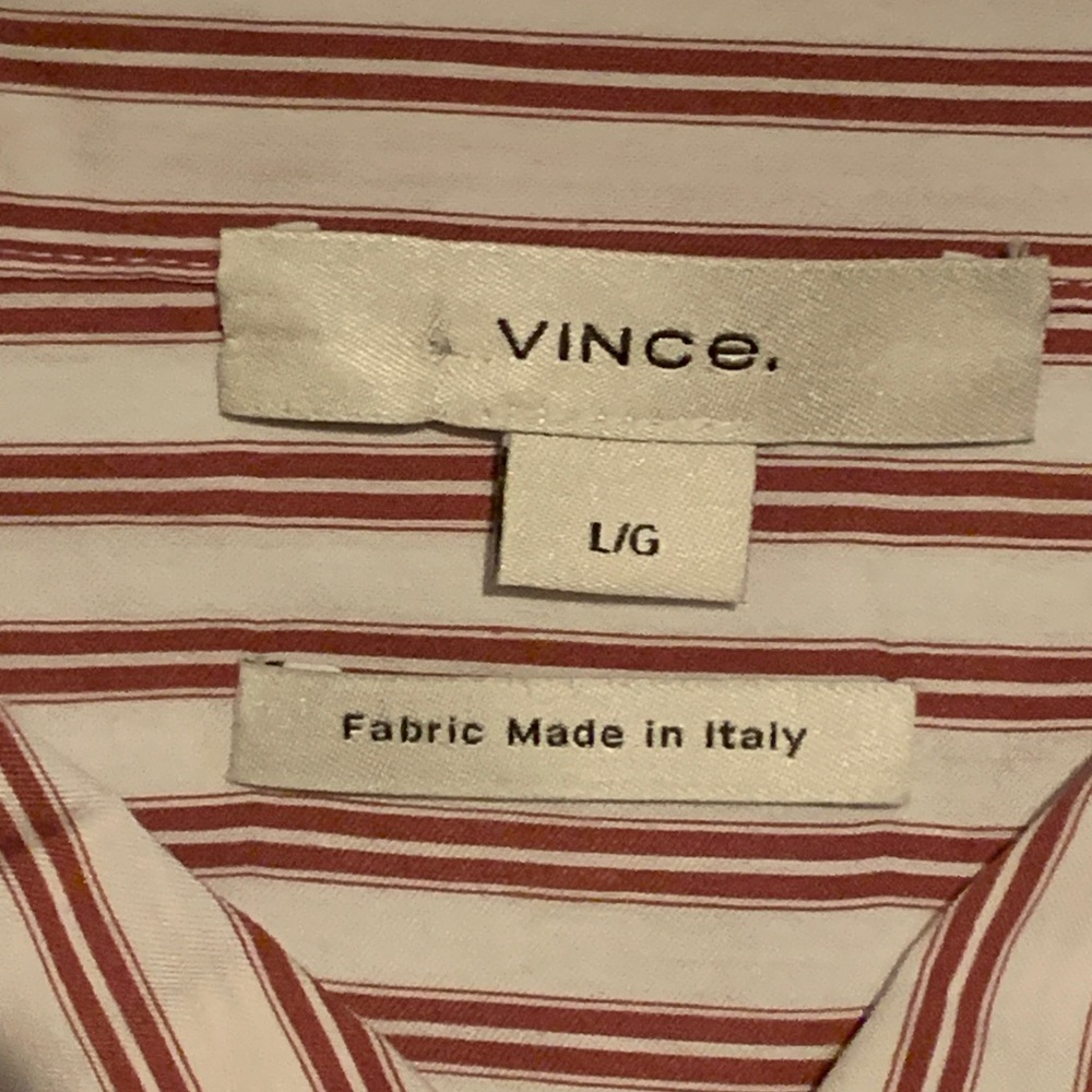 VINCE
Till Stripe Cropped Button Down Tops
 large & Medium - Picture 5 of 9